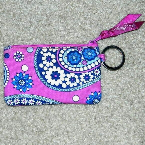 Vera Bradley Coin Holder Purse Purple Paisley - Picture 2 of 8